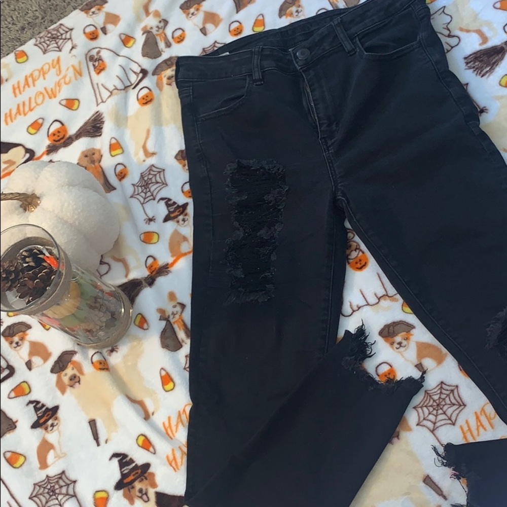 American Eagle jeans Black faded color, Distressed